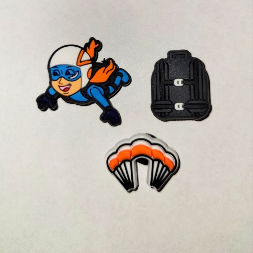 3 Skydiving Jibbitz Charms
